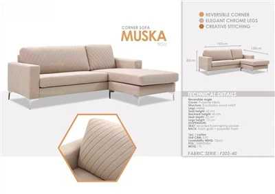Sampel Gratis Sofa Sudut Krem